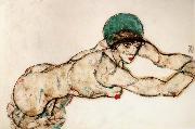 Egon Schiele Female Nude to the Right oil painting